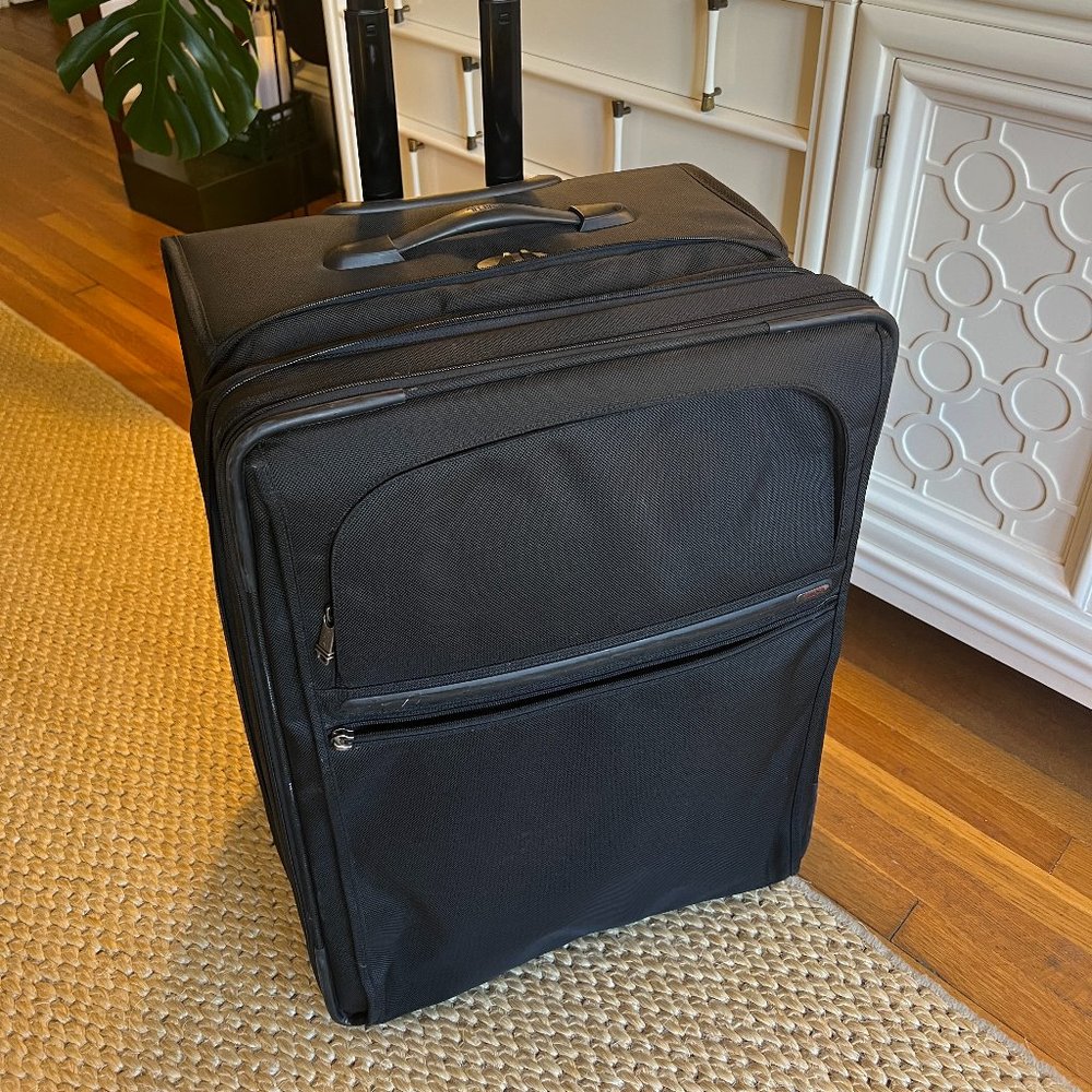 Tumi Black Checked Expandable Suitcase
